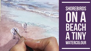 Paint wet sand on a beach with me in watercolour!