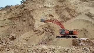 Dangerous land sliding avoided by skilled operator!