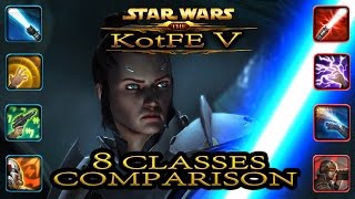 KotFE 5: all 8 classes comparison