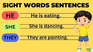 Sight Words Sentences | HE, SHE, THEY | Practice Reading | ENGLISH RP