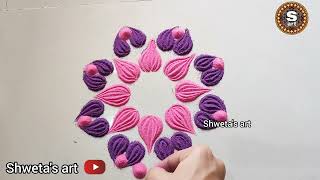 beautiful everyday rangoli design/simple small rangoli design/relaxing video/rangoli by Shweta/🌷