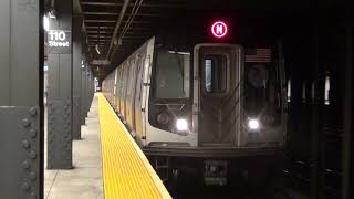 MTA Subways - Alstom R160A-1 #9954 on the (M) arriving into Cathedral Parkway-110th Street