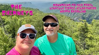 Hiking the Chimneys near Table Rock Via Mountains-to-Sea Trail June 2024