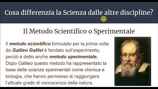 La Scienza e il metodo sperimentale