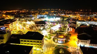 POMBAL PORTUGAL DRONE 4K | Natal Encantado em Pombal Visto de Cima, Luzes e Decoração de Natal