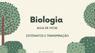 Biologia - REINO VEGETAL: Morfologia Vegetal (Transpiração e Estômatos) - Parte II