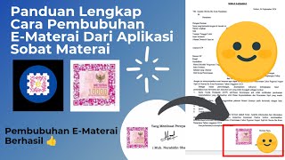 CARA PEMBUBUHAN E-MATERAI DARI APLIKASI SOBAT MATERAI SAMPAI BERHASIL