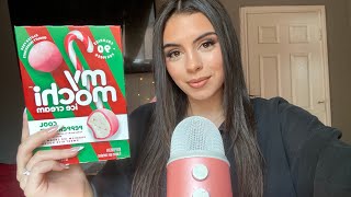 Asmr|| Peppermint Mochi Icecream mukbang (cupped sticky eating sounds)