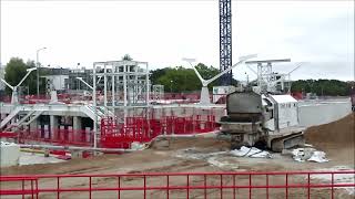 Chantier du  super Metro 16 du Grand Paris - Gare de Noisy Champs - septembre 2022