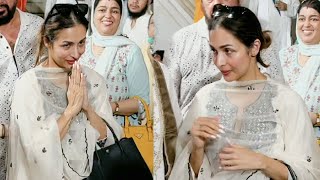 Malaika Arora Welcomes Guest At Her Step Father Prayer Meet