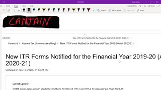 CHANGES IN NEW ITR FORMS FOR A Y  2020 21