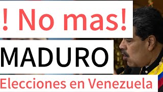 NO MÁS MADURO EN VENEZUELA, ELECCIONES EN VENEZUELA.MARIA CORINA MACHADO PRESIDENTA VENEZOLANA