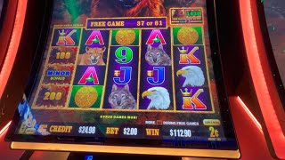 Buffalo Link - 79 Free Spins and I Hit the Free Bonus at 1749/1800! #buffalo #buffalolink #slots