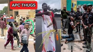 PRAY FOR NIGERIA⁉️APC THUGS INVADE PEACEFUL PROTEST🛑