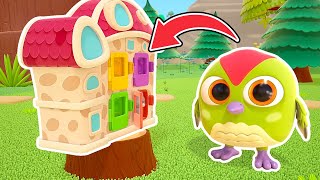 Baby cartoons for children | Learn animals for kids with baby toys - A toy house for animals