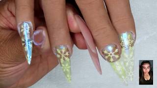 snowflake nails