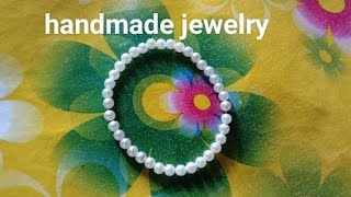 How to make simple pearl bracelet/handmade jewelry