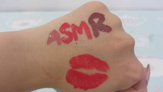 ASMR Makeup Tingles - Liquid Lipstick Sounds & Swatches