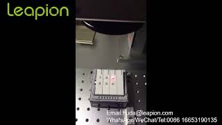 Leapion fiber laser marking machine marking plastic1