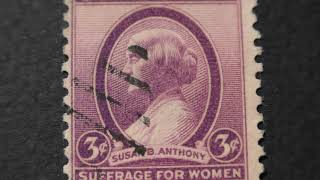 US postage stamps. Susan B.Anthony. Surface for women. Postage stamp price 3 cents