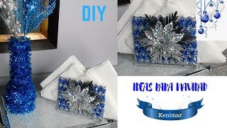 DIY 3 IDEAS PARA NAVIDAD| AZUL | PORTA SERVILLETA ELEGANTE | Kenimar