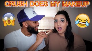 CRUSH DOES MY MAKEUP CHALLENGE! *HILARIOUS* | VLOGMAS DAY 17