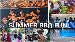 Family Fun with Barbeque at Park in Beautiful Weather