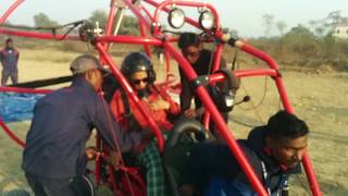 Motor paragliding 75 years old age woman urmila srivastava(my mother), flying