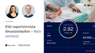 ESG-raportoinnista ilmastotyöhön