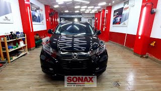 HONDA VEZEL BLACK GLASS COATED BY SONAX LINK ROAD