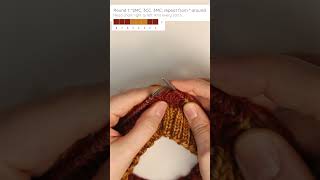 How to knit stranded colorwork with yarn held in both left and right hands #knit #strandedcolorwork