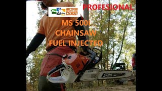 Stihl MS 500I Worlds best fuel injected chainsaw.