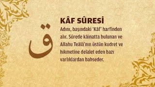 Kaf süresinin hüddamı ve sırrı