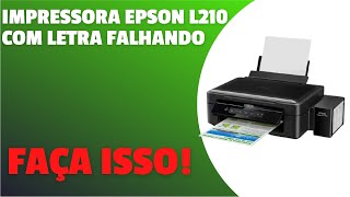 Limpeza do cabeçote da impressora Epson L210 para corrigir falhas nas letras impressas rapidamente.