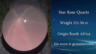 520ct HUGE Star Rose Quartz - GemSelect Video Review: