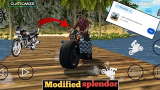 Modified splendor ✅️| splendor game |🇮🇳 indian vehicles simulator 3d | splendor song | harsh likhari