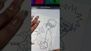 Pain outlining process 👹 #short #naruto #anime #narutoshippuden #yahiko  #outlining #art #outline