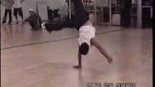 Bboy Eddie doing Freeze then a crazy twist flip