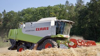 Claas Lexion 520 bei der Wintergerste Dreschen 2021