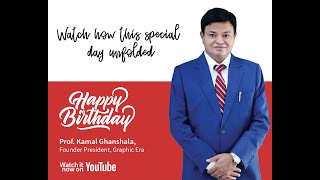 Graphic Era University | Prof. Kamal Ghanshala | Birthday 2020 | Honouring Our Mentor