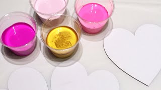 Acrylic Pouring Pink Step By Step Fluid Painting Acrylic Pour Painting Pink Hearts Painting