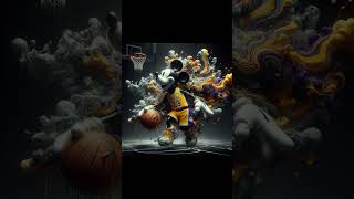 AI Generated Mickey Mouse in Lakers uniform #ai #aigenerated #shortvideo #aivideoart #chatgpt