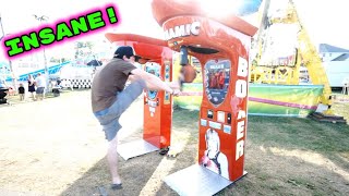 Jump KICKING Punching Bag ARCADE Game (THIS HAPPENED)