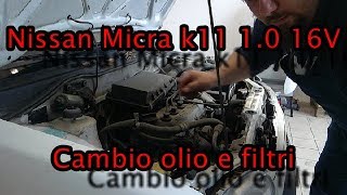 Cambio olio e filtri Nissan Micra K11 1.0 16V