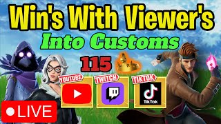 Fortnite Zero Builds 🔴Win's w/Viewers Into Customs #fortnite #shorts #shortsfeed #shortslive #gaming