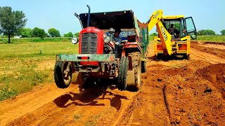 Jcb 3dx Xpert Backhoe Loaded Mud In Trolly Massey 1035 Eicher 380 Massey 241 Tractors