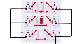 6Switch 6Socket 1Fuse 1Indicator Board Wiring Connection | Board Wiring (2024) Electric board wiring