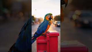 parrot in a street #parrot