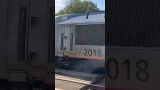 Amtrak Acela with power car passing by the Princeton Junction