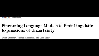 [QA] Finetuning Language Models to Emit Linguistic Expressions of Uncertainty